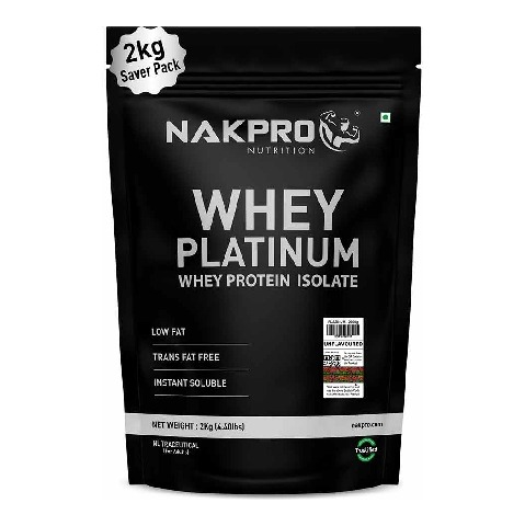 2 - Nakpro Whey Platinum Whey Protein Isolate, 4.4 lb Unflavoured