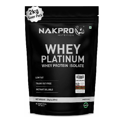 1 - Nakpro Whey Platinum Whey Protein Isolate,  4.4 lb  Chocolate 