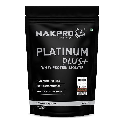 1 - Nakpro Platinum Plus+ Whey Protein Isolate, 2.2 lb Chocolate