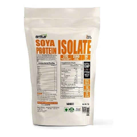 NutriJa Soya Protein Isolate 90%,  1 lb  Mango 