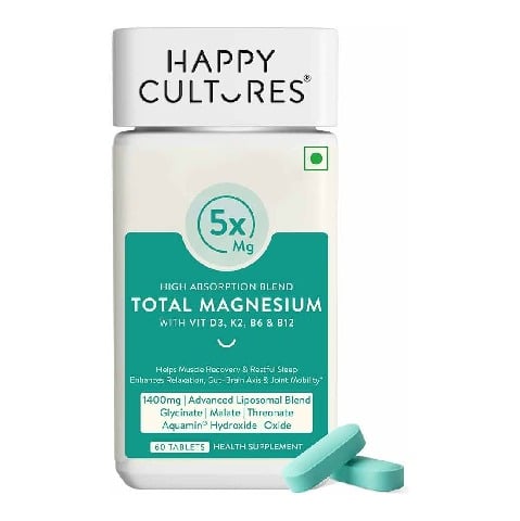 3 - Happy Cultures 5X Total Magnesium, Unflavoured 60 tablet(s)