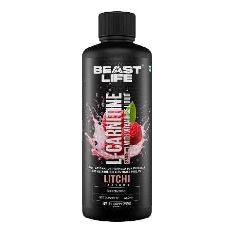 1 - BeastLife L-Carnitine with Vitamin B5 Liquid 3300mg, 450 ml Litchi