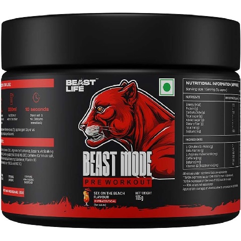 1 - BeastLife Pre-Workout, 0.232 lb Sex On The Beach