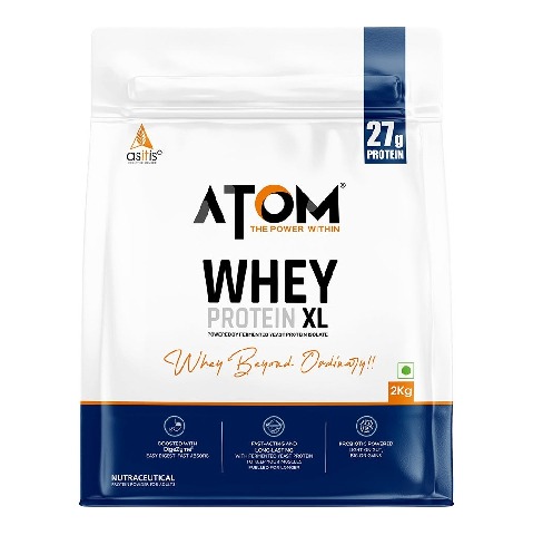 1 - AS-IT-IS Nutrition ATOM Whey Protein XL, 4.4 lb Double Rich Chocolate