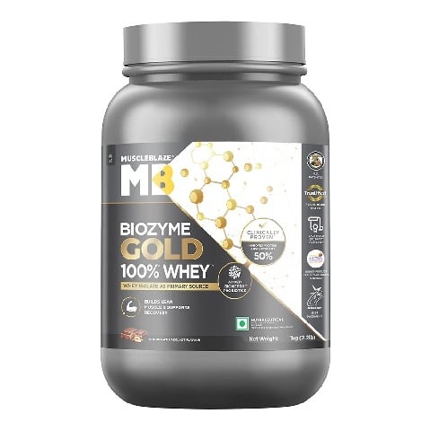 MuscleBlaze Biozyme Gold 100% Whey, 2.2 lb Chocolate Hazelnut