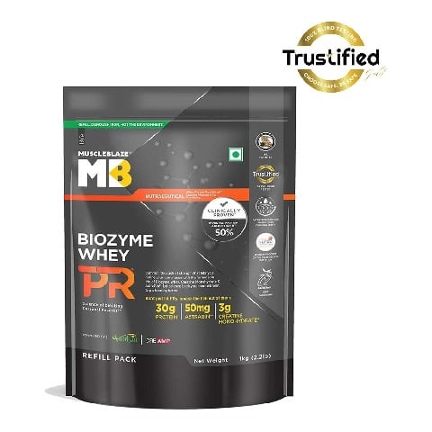 1 - MuscleBlaze Biozyme Whey PR,  2.2 lb  Chocolate Fudge 