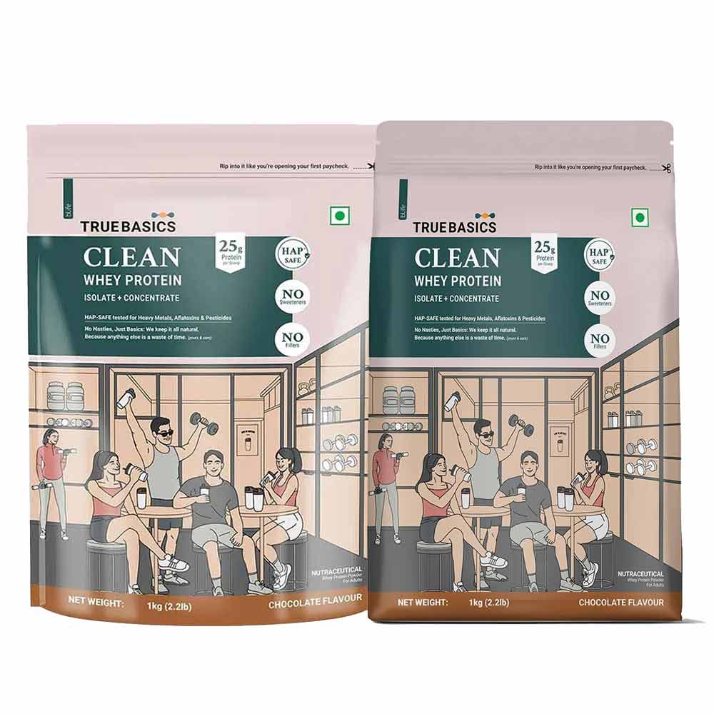 Clean Whey Protein Isolate + Concentrate 2kg Chocolate Pack