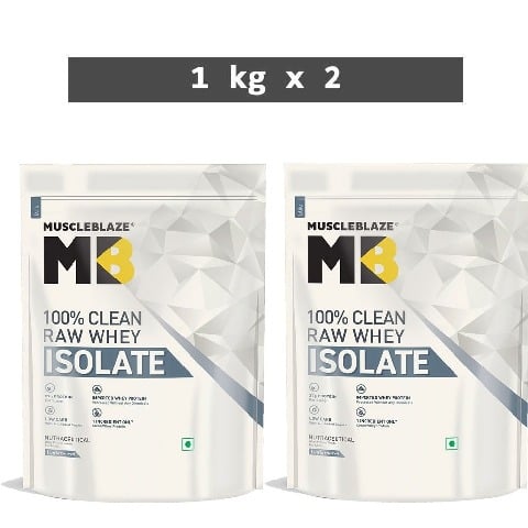 1 - MuscleBlaze Raw Whey Isolate, 4.4 lb 100% Clean Whey Unflavoured 2