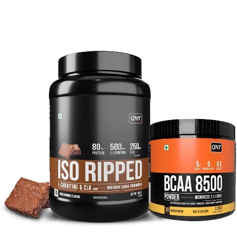 1 - QNT ISO Ripped 2.2 lb Choco Brownie with BCAA 8500 Combo,  0.39 lb  Mango 