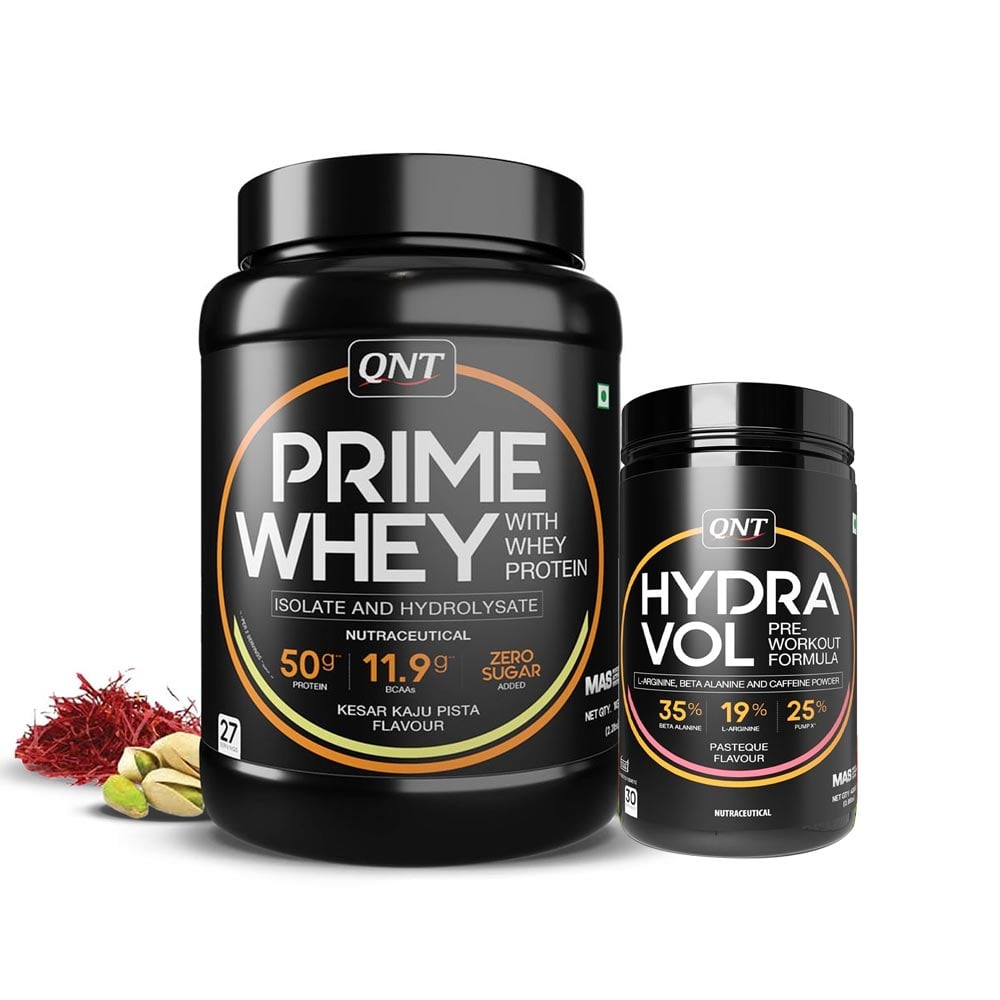 QNT Prime Whey 2.2 lb Kesar Kaju Pista with Hydra Vol Pre Workout Combo, 0.88 lb Pasteque-picture-16