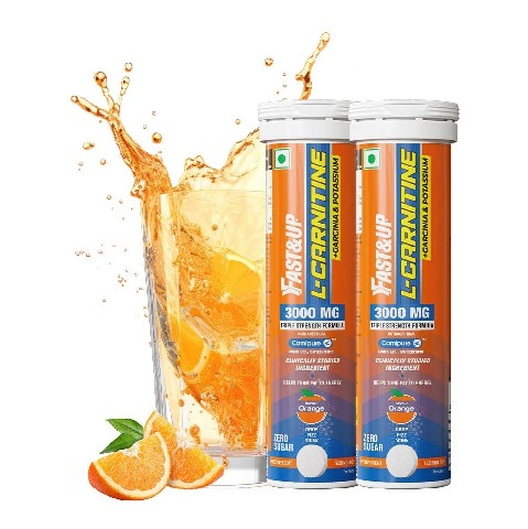 1 - Fast & Up L Carnitine 3000mg Effervescent, 10 tablet(s) Orange (Pack of 2)