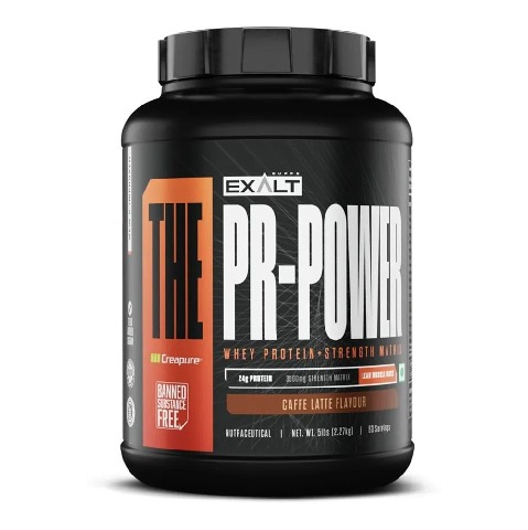 1 - Exalt Supps PR Power Whey Protein, 5 lb Caffe Latte