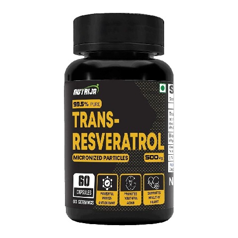 1 - NutriJa Micronized Trans Resveratrol 500mg,  60 capsules 