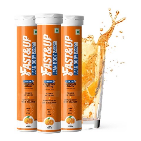1 - Fast & Up Lean Body with L-Carnitine 2000mg, 20 tablet(s) Orange (Pack of 3)