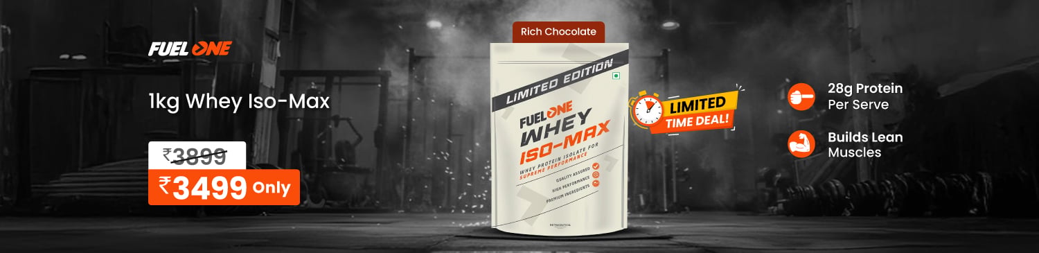 Fuel One Whey Iso-Max, 2.2 lb Rich Chocolate (limited time deal) | Offer Price - 3499