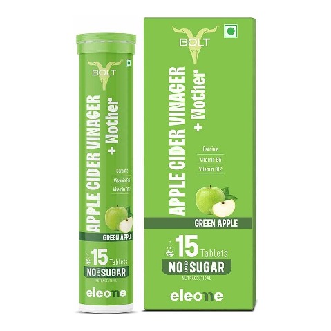1 - Bolt Apple Cider Vinegar, 15 tablet(s) Green Apple (Pack of 2)