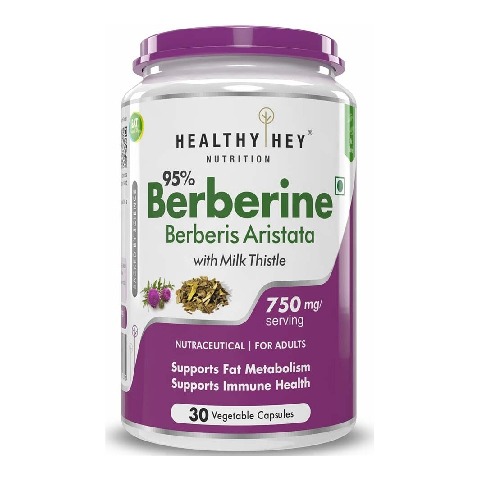 1 - HealthyHey Nutrition Berberis (Berberine 95%) with Milk Thistle, 30 veggie capsule(s)