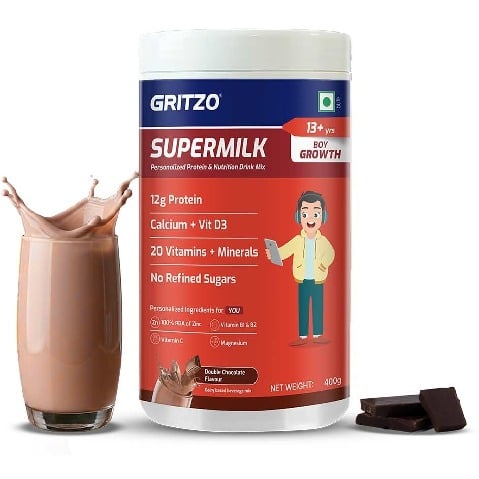 1 - Supermilk Gritzo Growth for Boy 13+ years, 400 g Double Chocolate