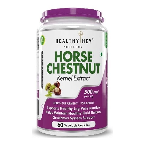 1 - HealthyHey Nutrition Horse Chestnut Kernel Extract 500mg, 60 veggie capsule(s)
