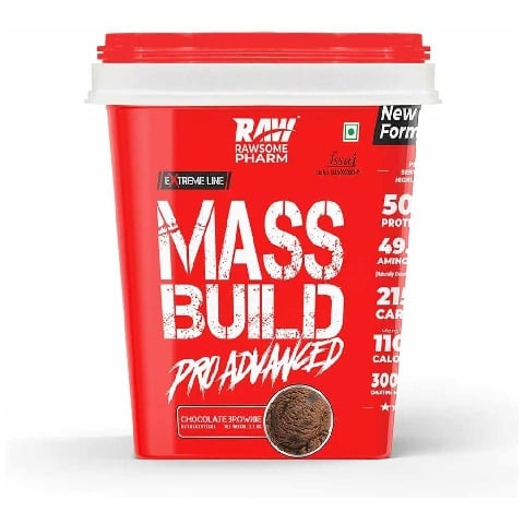 1 - Rawsome Pharm MASS BUILD Pro Advanced,  5.9 lb  Chocolate Brownie 