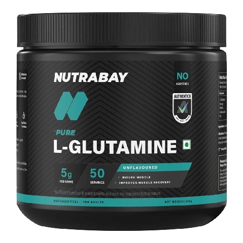 1 - Nutrabay Pure 100% Glutamine Amino Acid,  0.55 lb  Unflavoured 