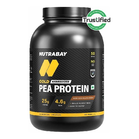 1 - Nutrabay Gold Pea Protein, 4.4 lb Rich Chocolate Creme