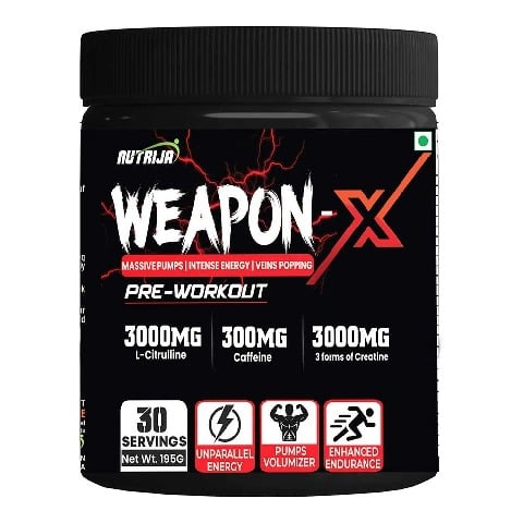 1 - NutriJa Weapon-X Pre-Workout, 0.43 lb Pineapple