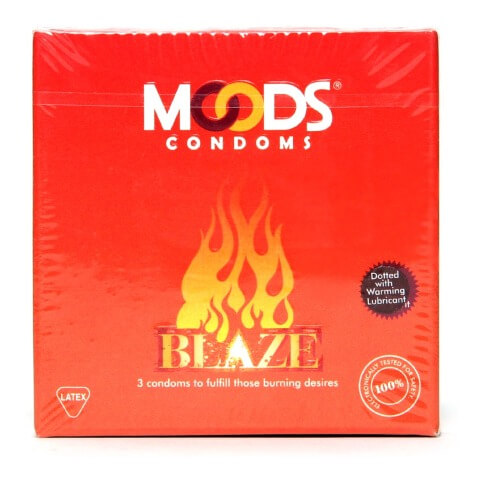 Moods Blaze Condoms,  Unflavoured  3 Piece(s)/Pack 