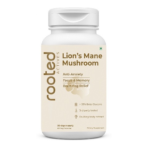 1 - Rooted Active Naturals Lion's Mane Organic Mushroom Extract,  90 veggie capsule(s) 