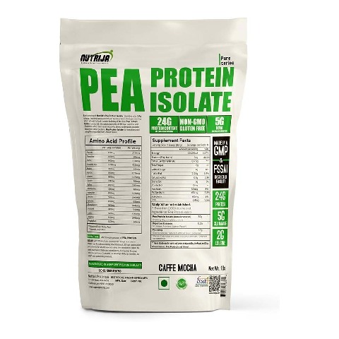 1 - NutriJa Pea Protein Isolate, 1 lb Caffe Mocha