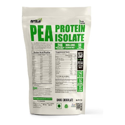 1 - NutriJa Pea Protein Isolate,  2 lb  Dark Chocolate 
