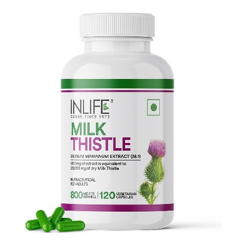 1 - INLIFE Milk Thistle (800mg), 120 veggie capsule(s)