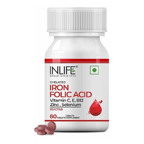 1 - INLIFE Iron + Folic Acid, Unflavoured 60 tablet(s)