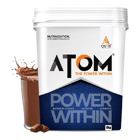 1 - AS-IT-IS Nutrition ATOM PWR Mass Gainer,  8.8 lb  Double Rich Chocolate 