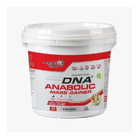 1 - Muscle Garage DNA Anabolic Mass Gainer,  10 lb  Mawa Kulfi (Bucket) 