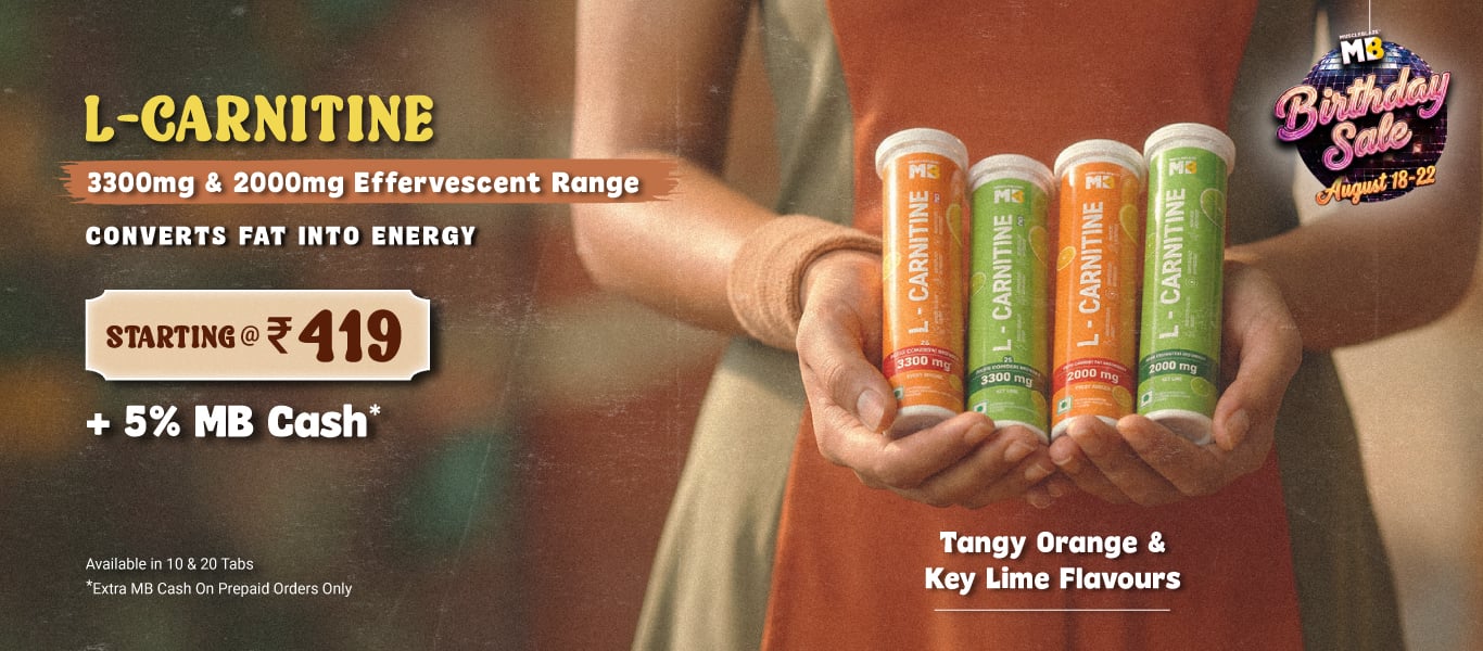 Launch: MuscleBlaze L Carnitine Effervescent Range Starts @ 419 + 5% MB Cash