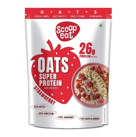 1 - Scoopeat 26g Super Protein Oats, 400 g Strawberry