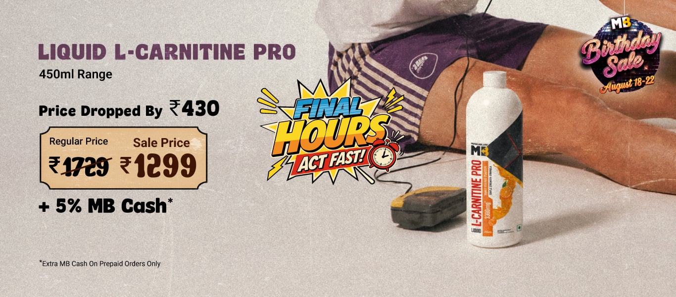 Final Hours, Act Fast: 450ml Liquid L-Carnitine Pro @ 1299 + 5% MB Cash