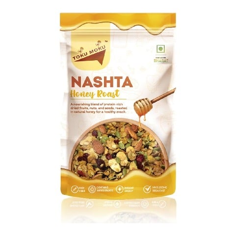 1 - TOKU MOKU Super Breakfast Muesli Healthy Mixed Nuts with Dry Fruits, Honey Roast 90 g