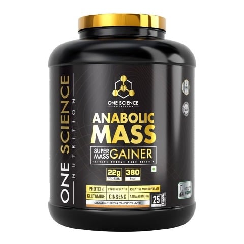 1 - One Science Anabolic Super Mass Gainer, 5.5 lb Double Rich Chocolate