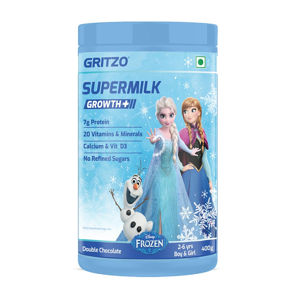 15 - Supermilk Growth+ for, 400 g Double Chocolate (Frozen) 2-6 Yrs Boy/Girl Growth+ With Unrefined Sugar