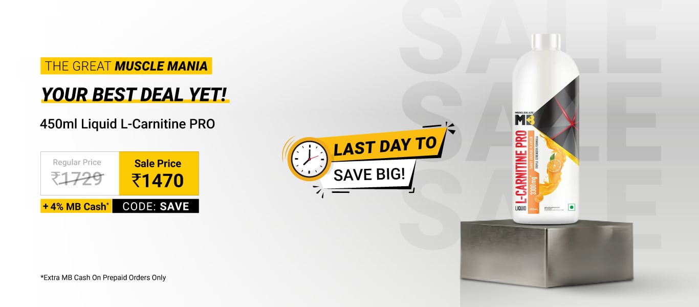 Last Day to Save Big: 450ml Liquid L-Carnitine Pro @ 1470, Code: SAVE + 4% MB Cash