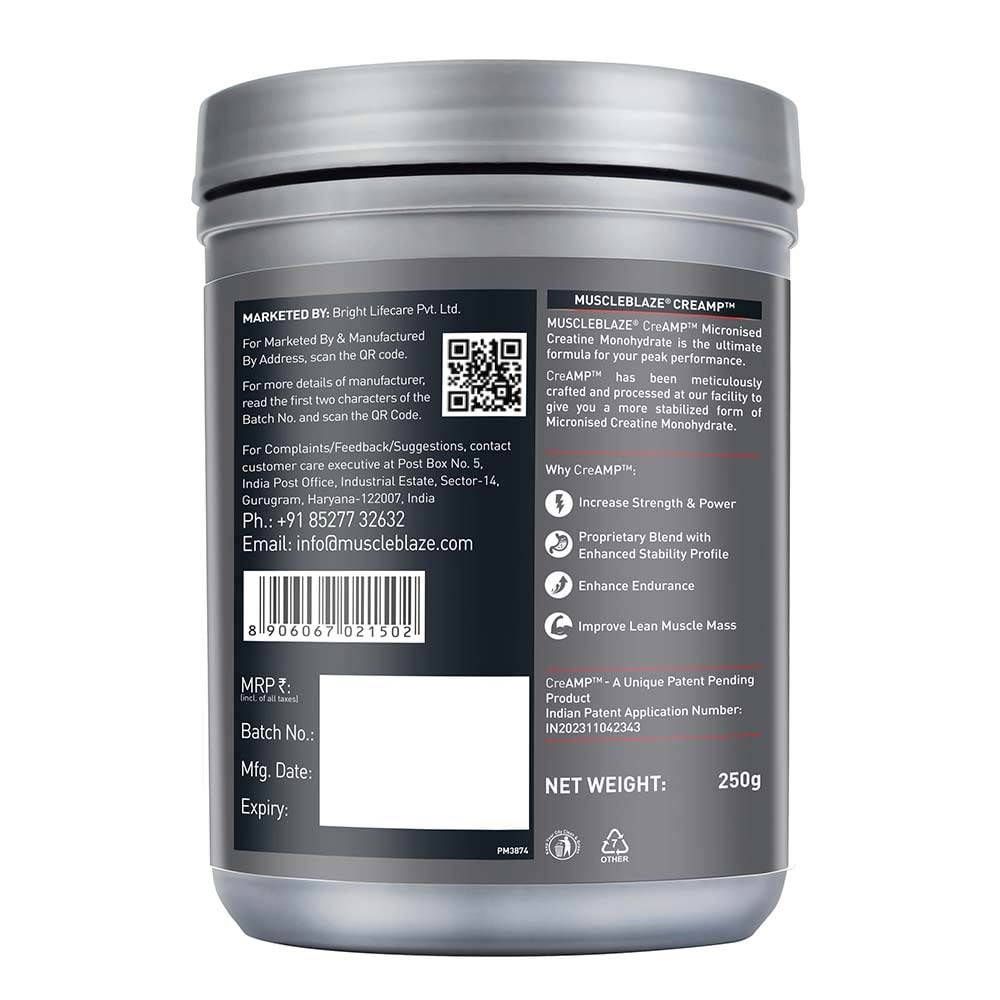Creatine Monohydrate CreAMP 250g & Shaker Combo