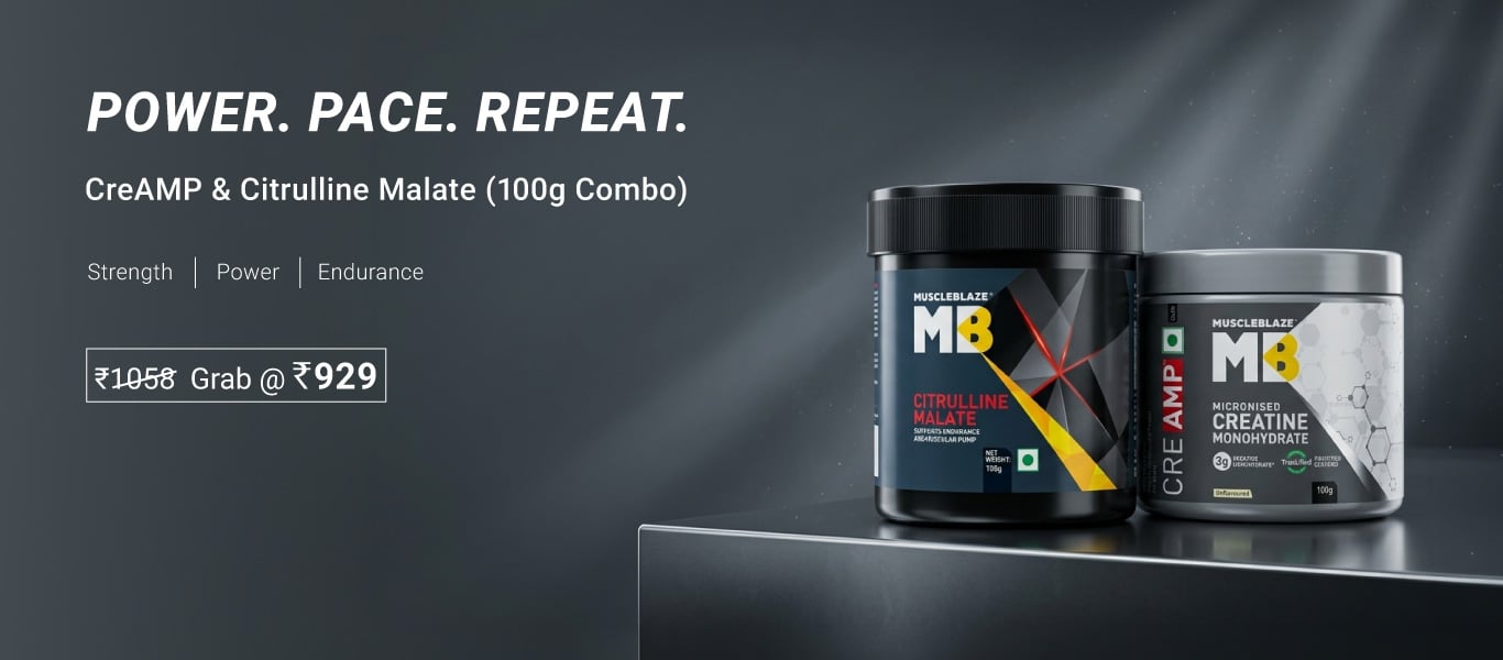 Creatine Monohydrate CreAMP and Citrulline Malate 100g Combo @ 929