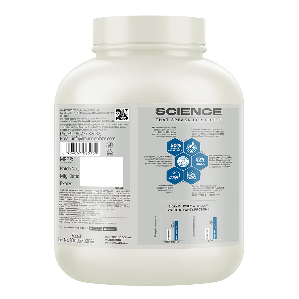 17 - MuscleBlaze Biozyme Iso-Zero,  4.4 lb  Low Carb Ice Cream Chocolate  Iso-Zero