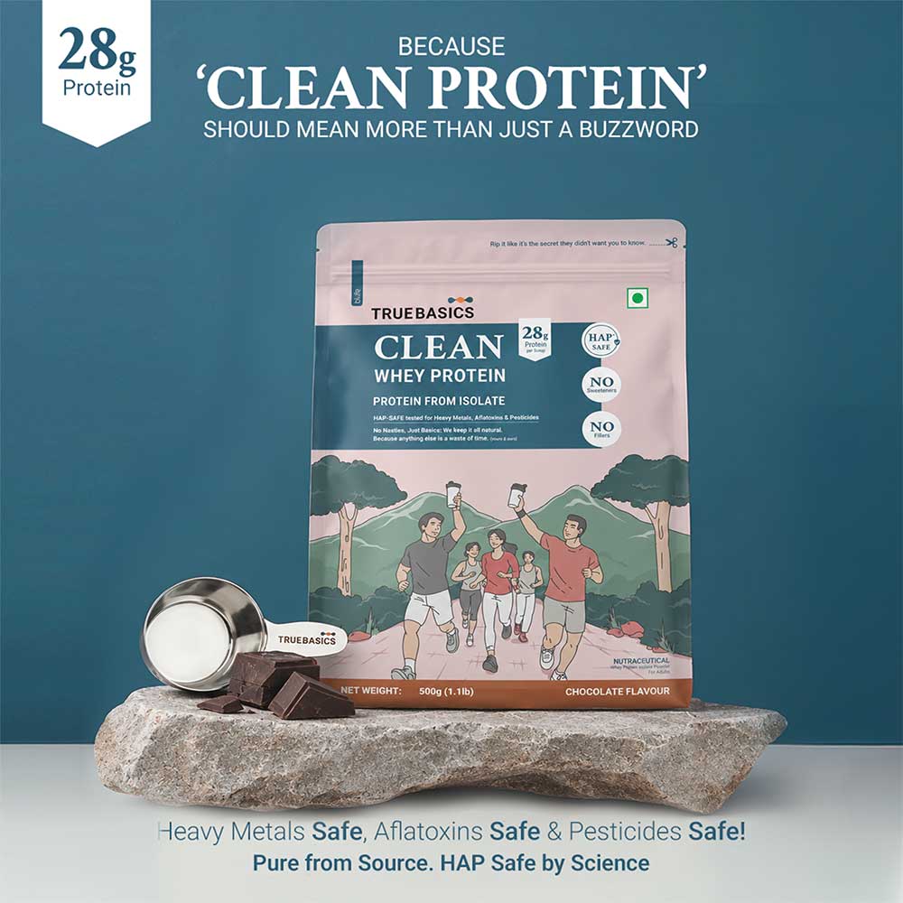 2 - TrueBasics Clean Whey Protein (Isolate),  1.1 lb  Chocolate  Isolate