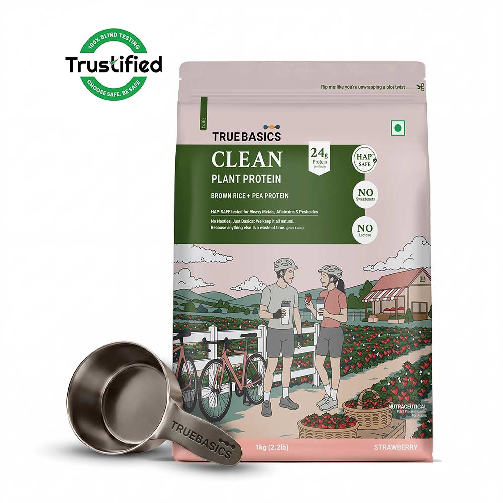 8 - TrueBasics Clean Plant Protein, 2.2 lb Strawberry Plant Protein
