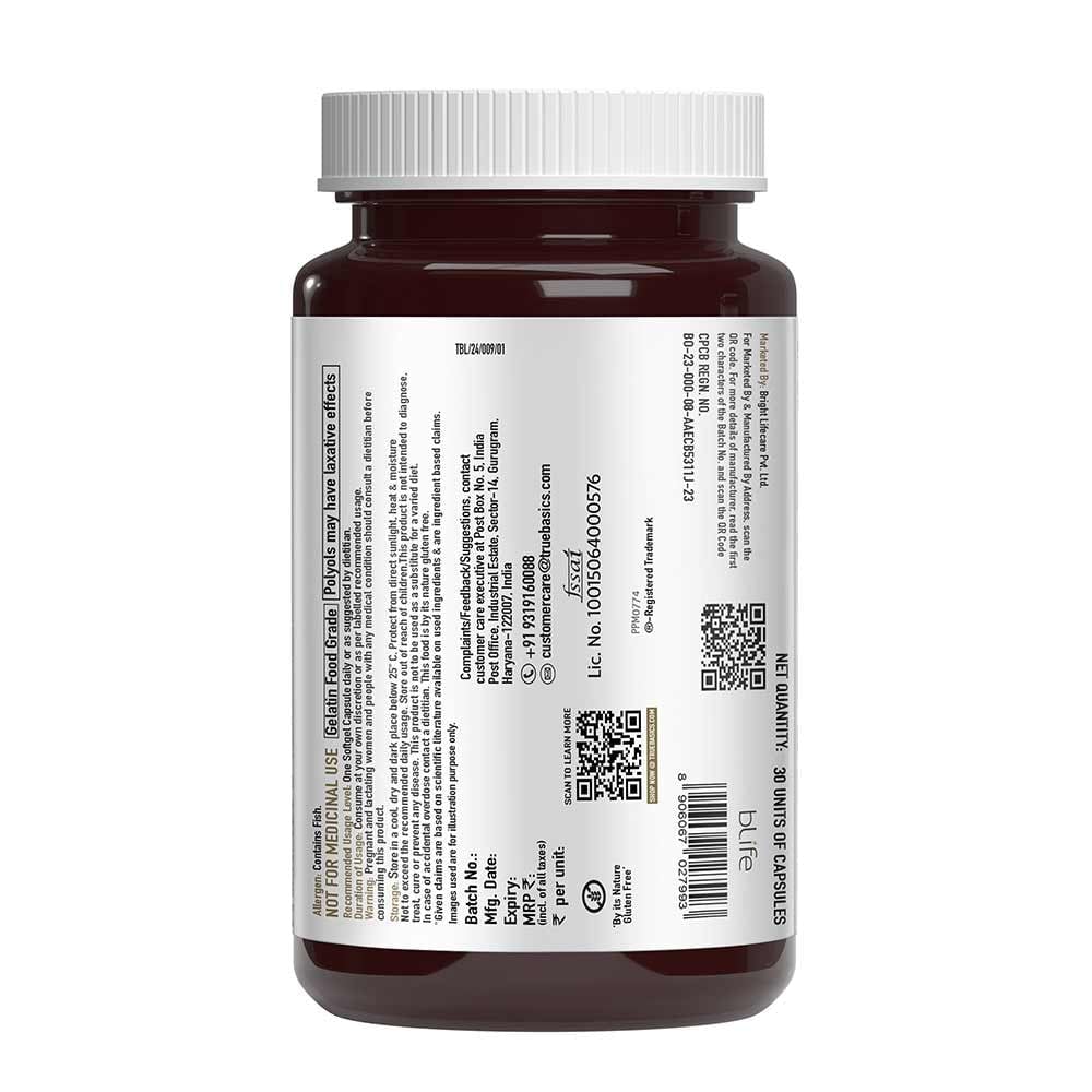 9 - TrueBasics Fish Oil with 1150mg Omega-3 525mg EPA 375mg DHA,  60.0 capsules