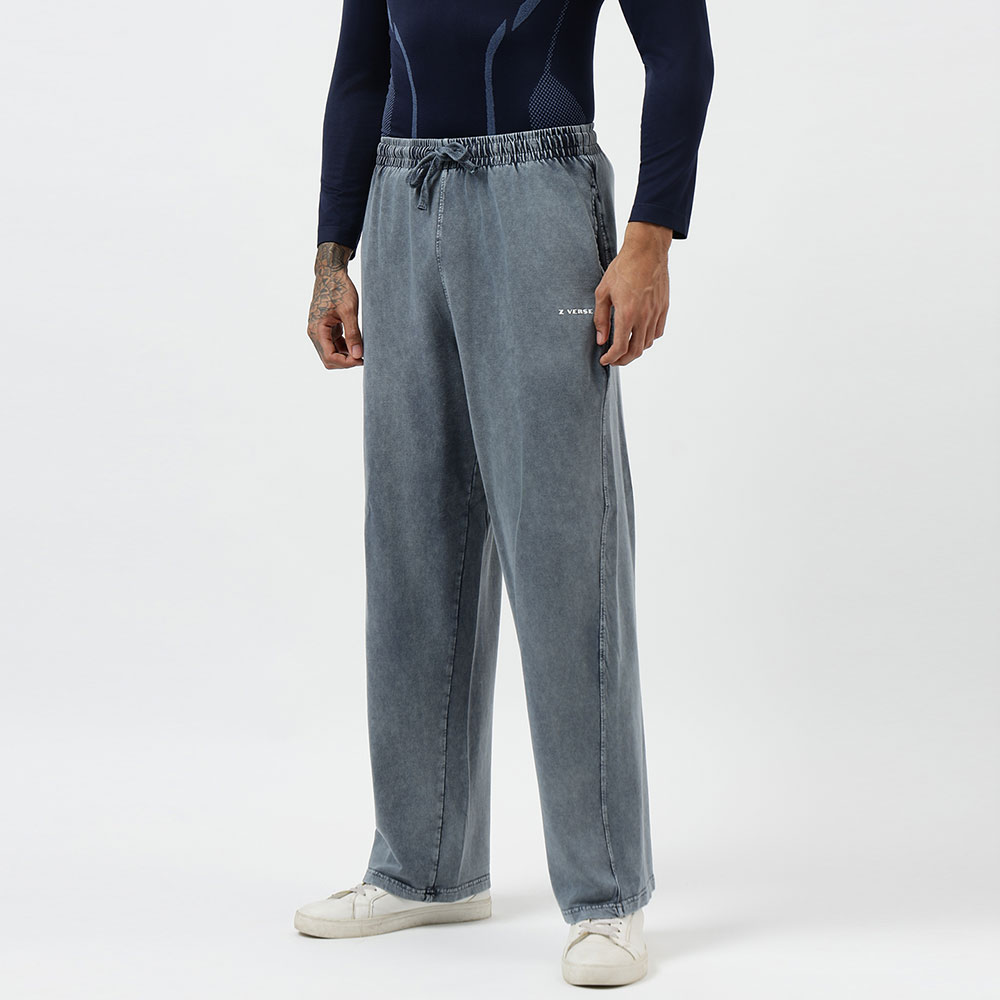 5 - MuscleBlaze Z Verse x Naruto Kusanagi Washed Oversized Joggers,  Indigo Shadow  Medium