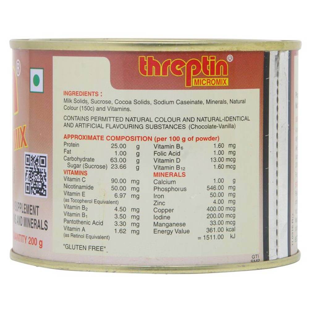 1 - Threptin Micromix High Protein Milk Addon,  200 g  Chocolate 